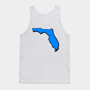 Bright Blue Florida Outline Tank Top